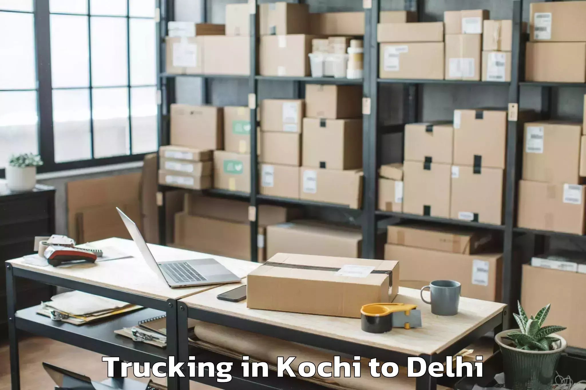 Book Kochi to Vivek Vihar Trucking Online